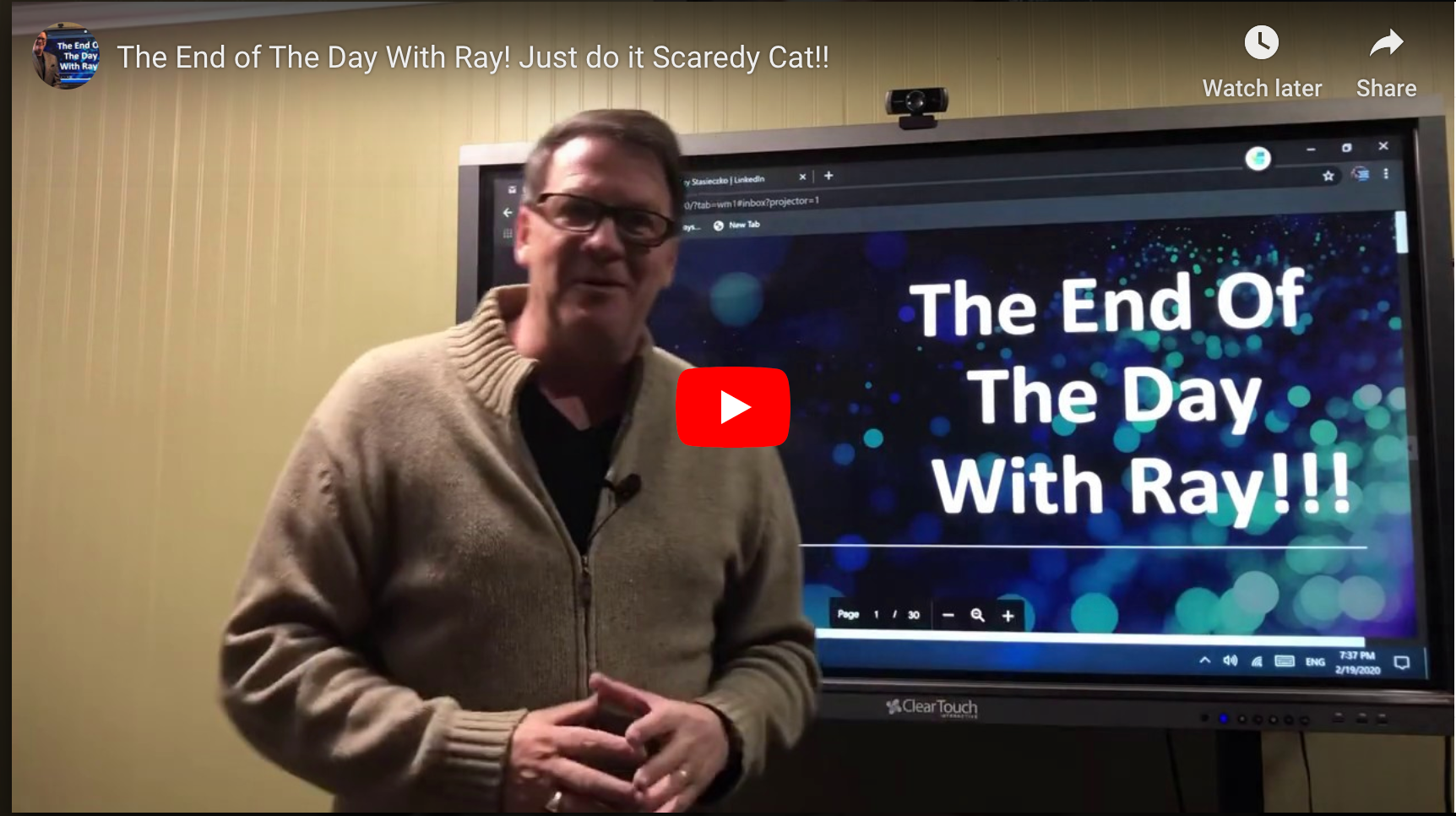 The End of The Day With Ray! Just do it Scaredy Cat!!