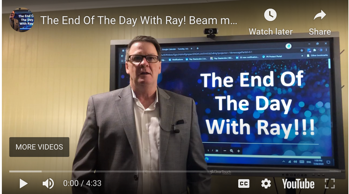 The End Of The Day With Ray! Beam me home Scotty!