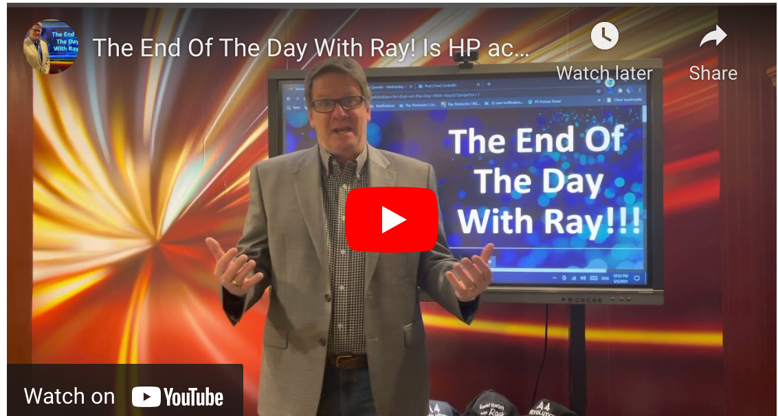 The End Of The Day With Ray! Is HP acknowledging reman - cartridges work and help the environment??