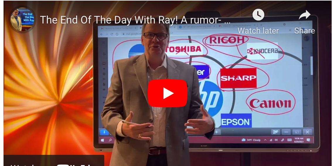 The End Of The Day With Ray! A rumor- that an OEM is going to buy a mega dealer. Let’s explore who.