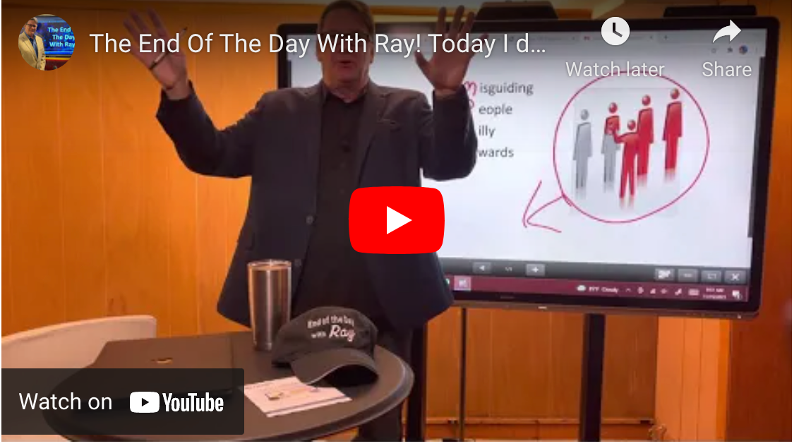 The End Of The Day With Ray! Today I discuss why I refused an Award.