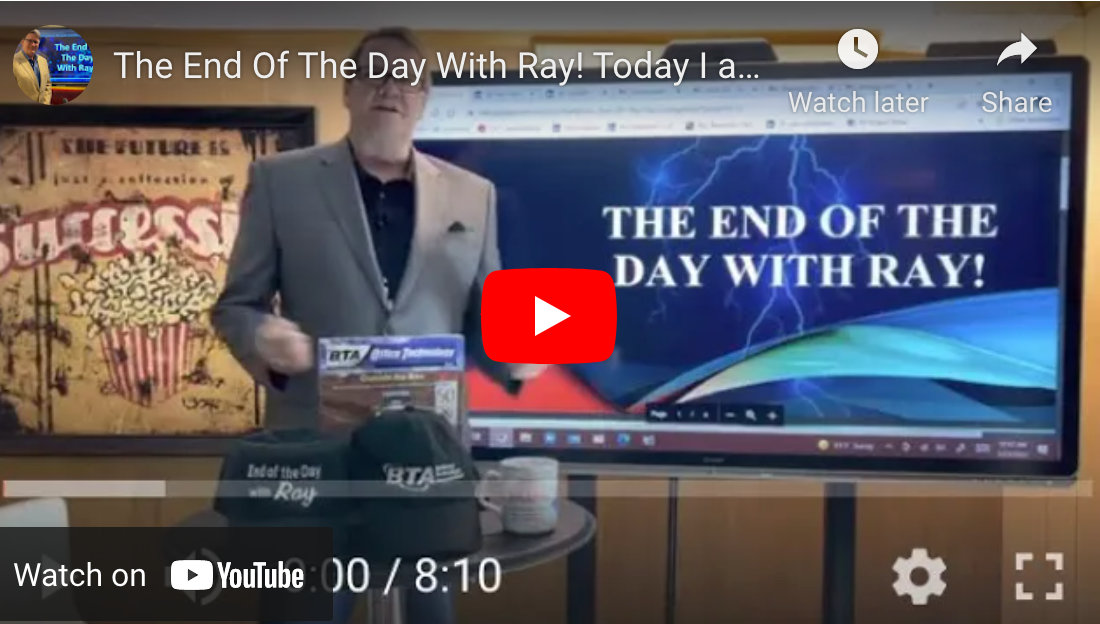 The End Of The Day With Ray! Today I announce a new segment series! But,1st a little house cleaning