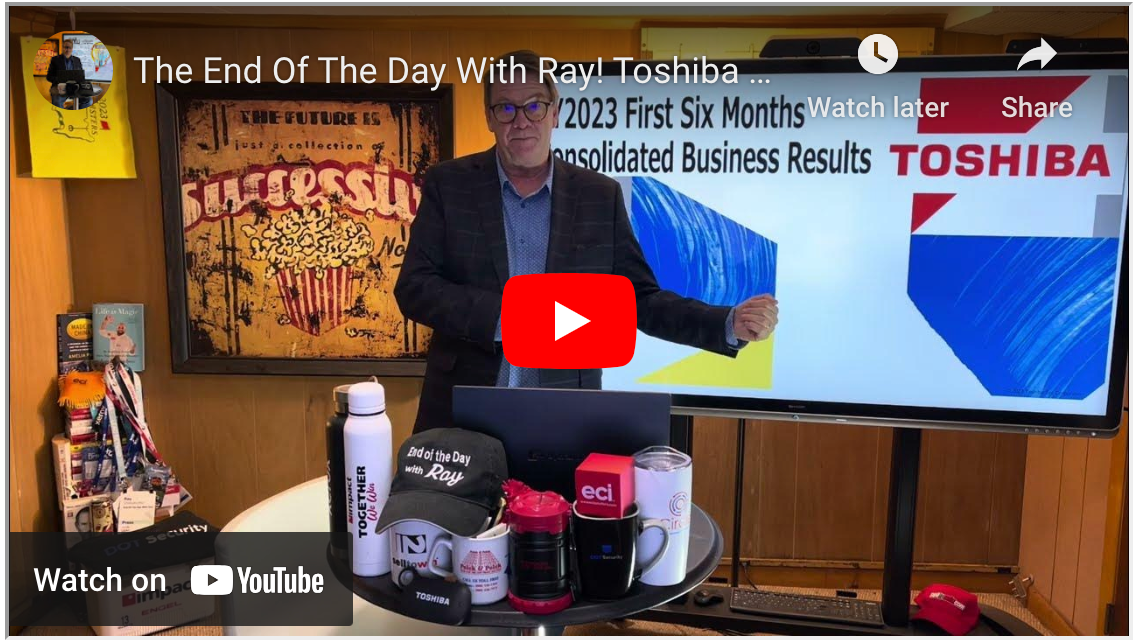 The End Of The Day With Ray! Toshiba Tec 1st H23! My Thinking on Tender Offer, JIP, Ricoh and DATA