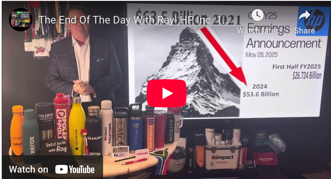 The End Of The Day With Ray! HP Inc. 1st half FY 25 - Still Massive Declining Revenues From 21 Peak