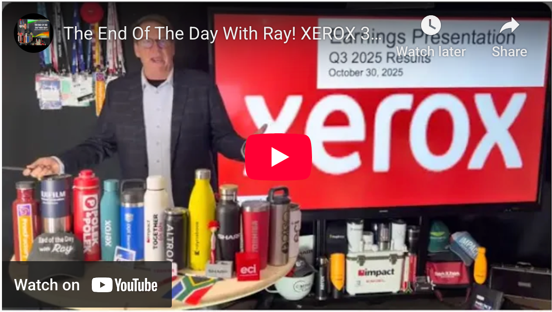 The End Of The Day With Ray! XEROX 3rd Qtr 2025 - BIG Revenue Increases! Reinvention Going Well!