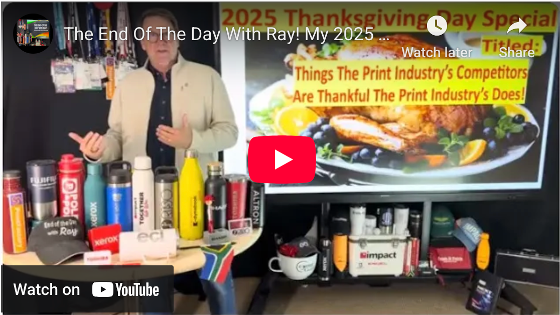 The End Of The Day With Ray! My 2025 Thanksgiving Day Special For The Print Channel