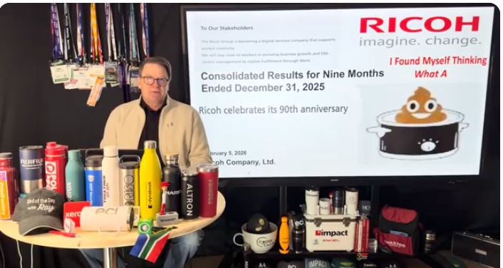 The End Of The Day With Ray! Ricoh 9 Months - Yes, Konica Still Beating Ricoh In O.P. Margin!