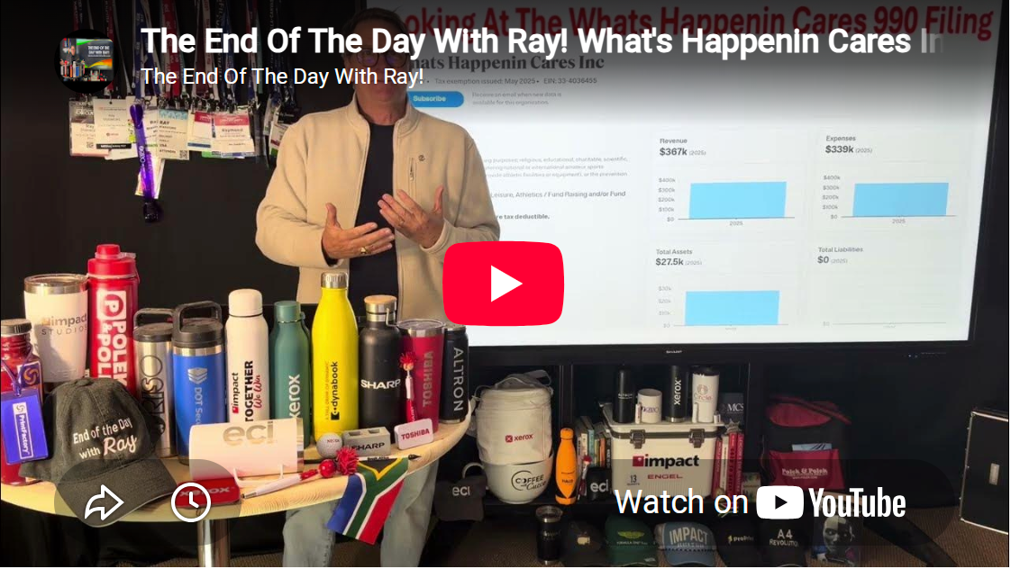 The End Of The Day With Ray! What's Happenin Cares Inc. 990-PF Tax Filing. FY 2025